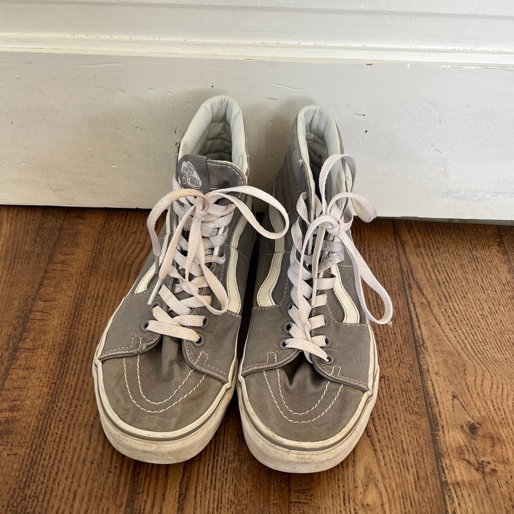 Vans gray high top sneakers